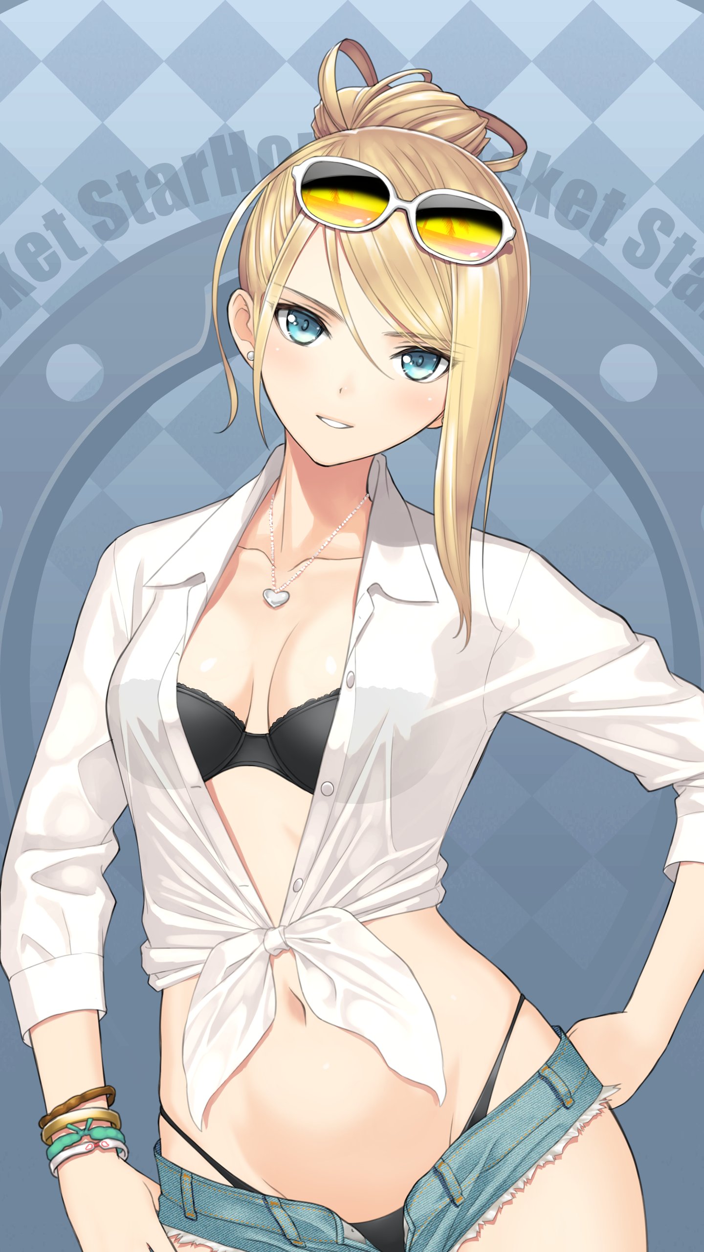 Tony Taka Bikini Cleavage Megane Open Shirt See Through Swimsuits Yande Re